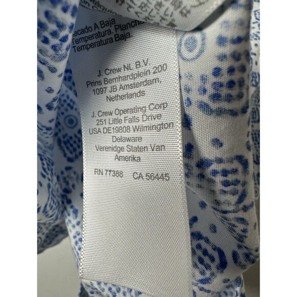 J Crew Crewcuts Blue Geometric Pattern Button Down Short Sleeve Size 4/5 Boys - Picture 3 of 6